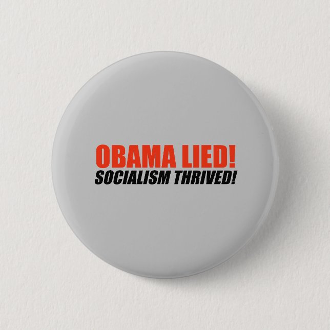 Chapa Redonda De 5 Cm Anti-Obama Bumpersticker - el socialismo prosperó (Anverso)