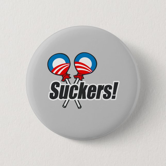 Chapa Redonda De 5 Cm Anti-Obama Bumpersticker - lechones 2 (Anverso)