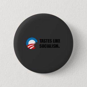 Chapa Redonda De 5 Cm Anti-Obama Bumpersticker - los gustos tienen gusto