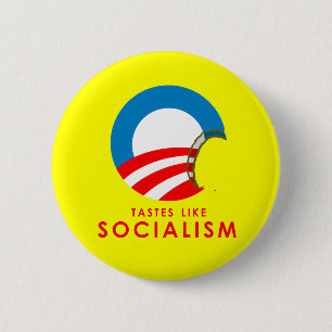 Chapa Redonda De 5 Cm Anti-Obama Bumpersticker - los gustos tienen gusto