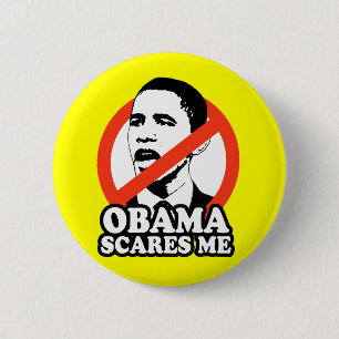 CHAPA REDONDA DE 5 CM ANTI-OBAMA/OBAMA ME ASUSTA