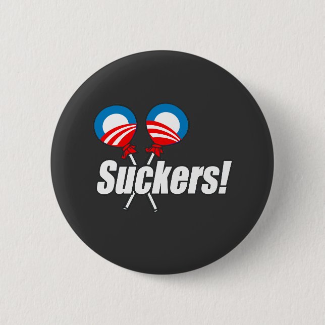 Chapa Redonda De 5 Cm Anti-Obama - Suckers (Anverso)