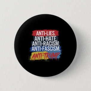 Chapa Redonda De 5 Cm Anti Odio Mentiras Racismo Fascismo Resistir Prote