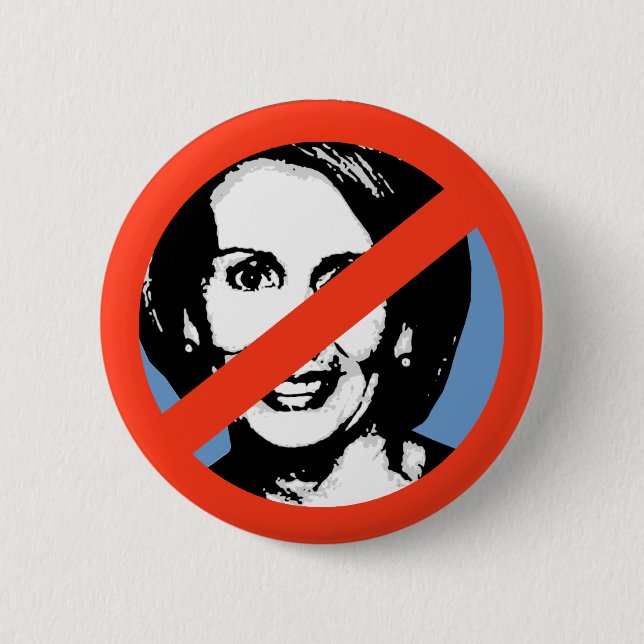 Chapa Redonda De 5 Cm ANTI-PELOSI: Anti-Nancy Pelosi (Anverso)