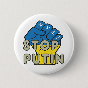 Chapa Redonda De 5 Cm Anti Putin