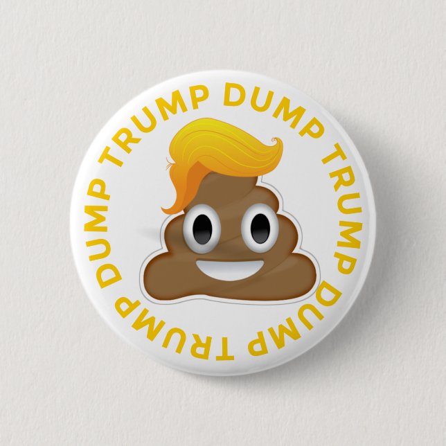 Chapa Redonda De 5 Cm Anti-Triunfo Donald Poo Donal del #DumpTrump del (Anverso)