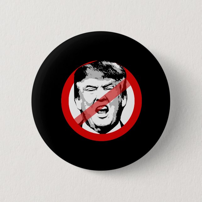 CHAPA REDONDA DE 5 CM ANTI-TRUMP - - - (Anverso)