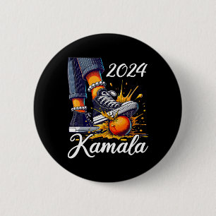 Chapa Redonda De 5 Cm Anti-trump Kamala Harris 2024