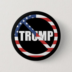 Chapa Redonda De 5 Cm Anti-Trump pro-democracia