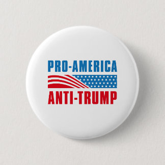 Chapa Redonda De 5 Cm Anti Trump pro-Estados Unidos