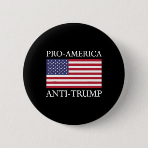 Chapa Redonda De 5 Cm Anti-trump pro-estadounidense - Bandera norteameri