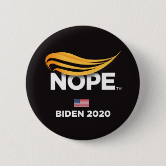 Chapa Redonda De 5 Cm Anti-Trump, Trump No, Biden 2020
