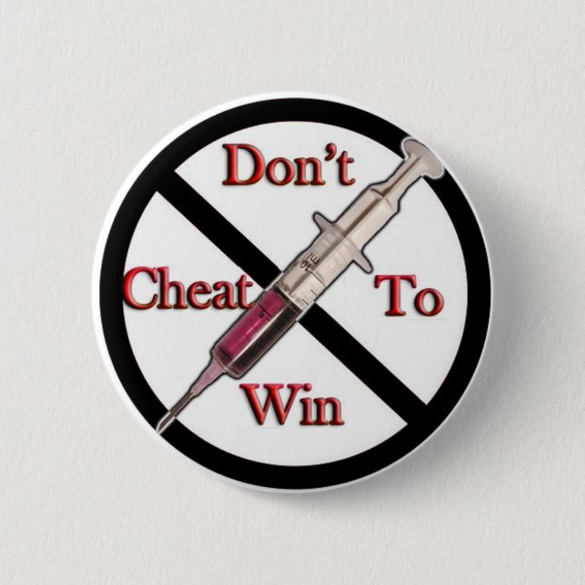 Chapa Redonda De 5 Cm Antidopaje de la ayuda (Anverso)