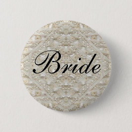 Chapa Redonda De 5 Cm Antigüedad de la novia Boda lace