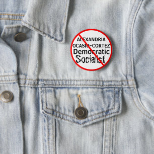 Chapa Redonda De 5 Cm Antipolítica Alexandria Ocasio-Cortez