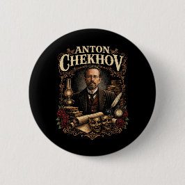 Chapa Redonda De 5 Cm Antón Chéjov