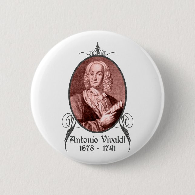 Chapa Redonda De 5 Cm Antonio Vivaldi (Anverso)