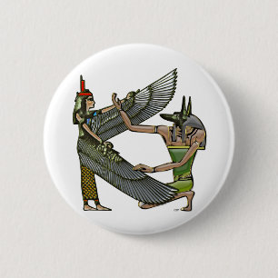 Chapa Redonda De 5 Cm Anubis & Nut