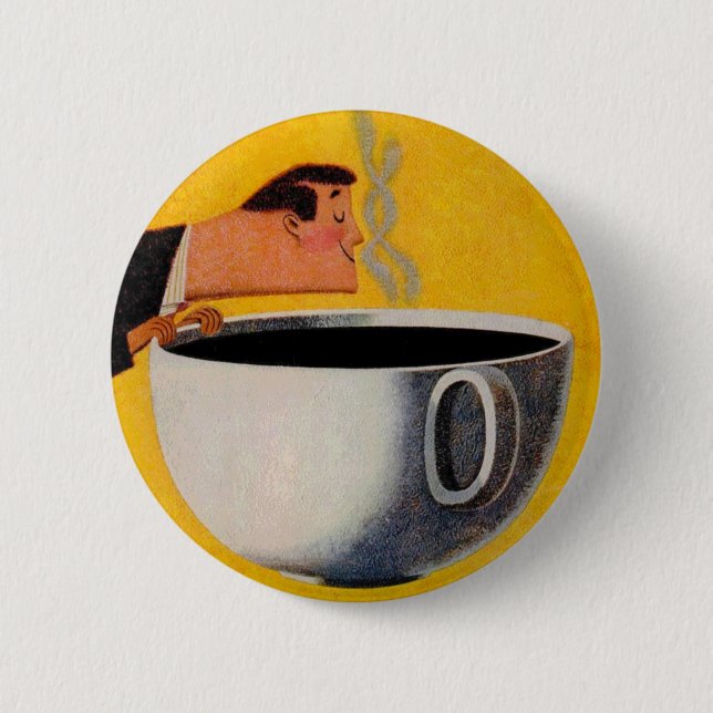 Chapa Redonda De 5 Cm Anuncio de café de época (Anverso)