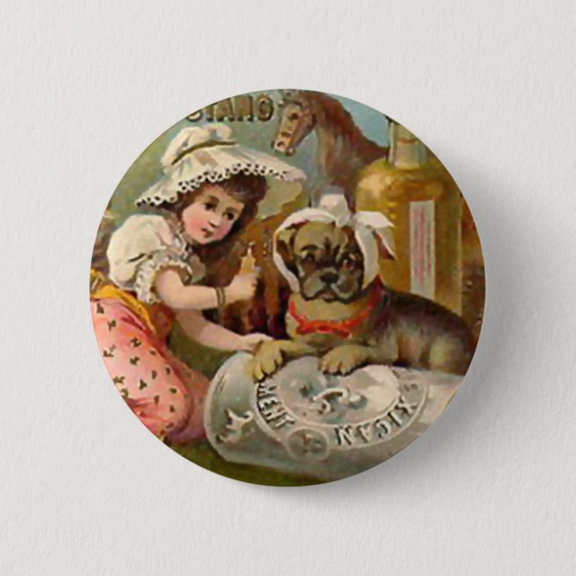 Chapa Redonda De 5 Cm Anuncio de Liniment Mustang Mexicano (Anverso)