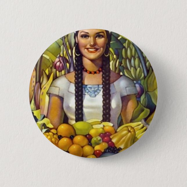 Chapa Redonda De 5 Cm Anuncio de turismo de viajes en México (Anverso)