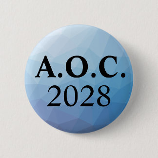 Chapa Redonda De 5 Cm AOC Alexandría Ocasio-Cortez 2028