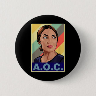 Chapa Redonda De 5 Cm Aoc Alexandria Ocasio-cortez Primera mujer preside