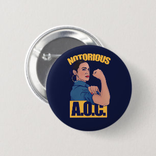 Chapa Redonda De 5 Cm AOC alexandria ocasio cortez retro rosie