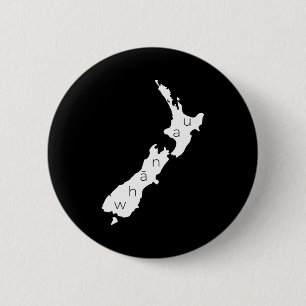 Chapa Redonda De 5 Cm Aotearoa Nueva Zelanda Con Kiwi Whanau Maorí