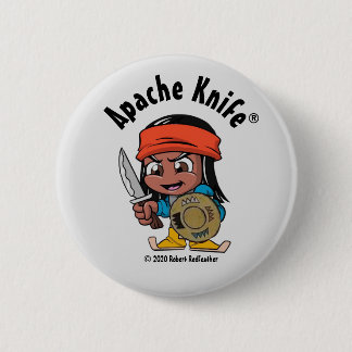 Chapa Redonda De 5 Cm Apache Knife®™ Apache Kid 1.B