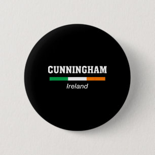 Chapa Redonda De 5 Cm Apellido irlandés Cunningham Día de San Patricio I