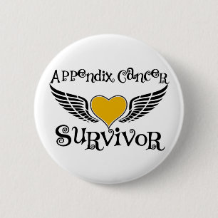 Chapa Redonda De 5 Cm Apéndice Sobreviviente de cáncer