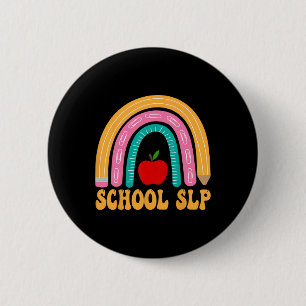 Chapa Redonda De 5 Cm Aplicación para ir al colegio Slp Rainbow Pencil W