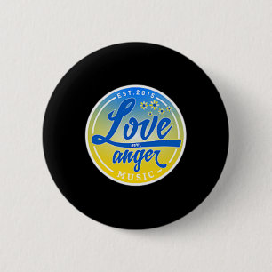 Chapa Redonda De 5 Cm Apoya a Ucrania Amor Sobre la Ira Música 1
