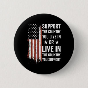 Chapa Redonda De 5 Cm Apoya El País En El Que Vives Bandera De Estados U