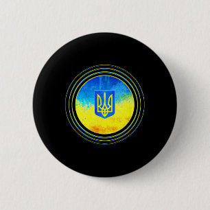 Chapa Redonda De 5 Cm Apoya la bandera de Ucrania Anti-Putin Ucrania Ucr