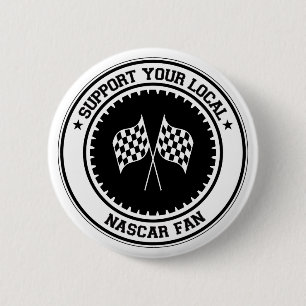 Chapa Redonda De 5 Cm Apoye su fan local de NASCAR