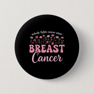 Chapa Redonda De 5 Cm Apoyo a la lucha contra el cáncer de mama