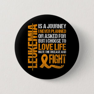 Chapa Redonda De 5 Cm apoyo a Leukemia Awareness naranja Ribbon orgullos