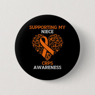 Chapa Redonda De 5 Cm Apoyo A Mi Niña Rsd Crps Conciencia Mes Orang