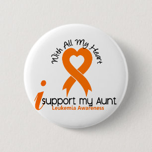 Chapa Redonda De 5 Cm Apoyo a mi tía Leukemia