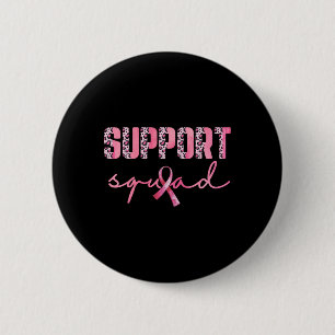Chapa Redonda De 5 Cm Apoyo a Squad Pink Ribbon Leopard Brew Cancer Aw
