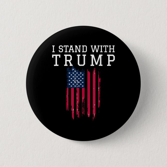 Chapa Redonda De 5 Cm Apoyo a Trump (Anverso)