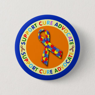 Chapa Redonda De 5 Cm Apoyo al autismo de defensa de la cura
