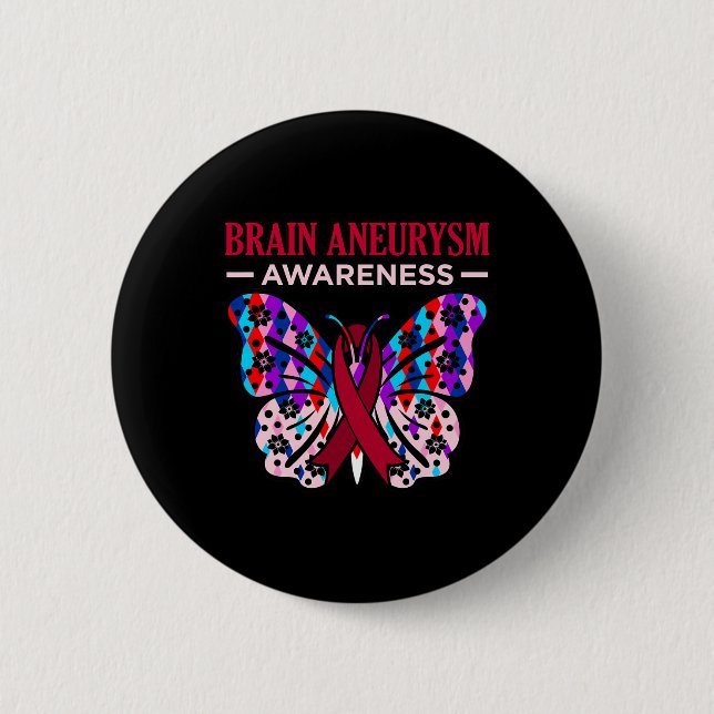 Chapa Redonda De 5 Cm Apoyo al Mes de Sensibilización sobre el Neuralism (Anverso)