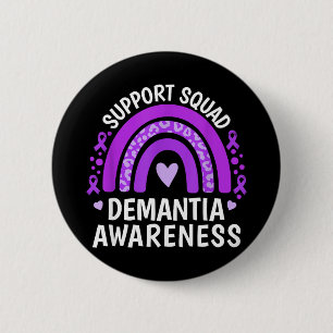Chapa Redonda De 5 Cm Apoyo Arcoíris Familia Alzheimer Demencia