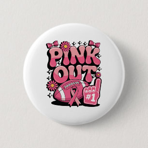 Chapa Redonda De 5 Cm Apoyo de Pie de Cáncer de Mama de Pink Out