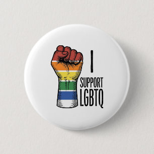 Chapa Redonda De 5 Cm Apoyo el diseño de camiseta de puño orgulloso vint
