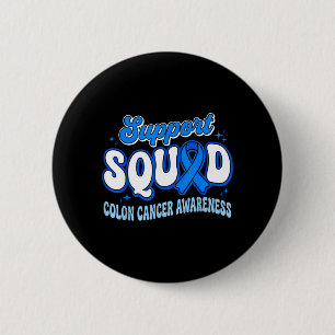 Chapa Redonda De 5 Cm Apoyo Equipo Conciencia del Cáncer Colorrectal de 