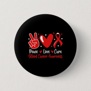Chapa Redonda De 5 Cm Apoyo Groovy Paz Amor Cura Cáncer de Sangre Concie